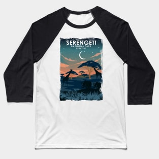 Serengeti Africa National Park Poster Baseball T-Shirt